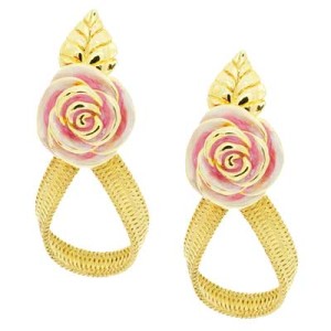 Goldara, 18K Pink Rose Earrings