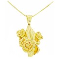 Goldara, 18K Rose Cluster Pendant