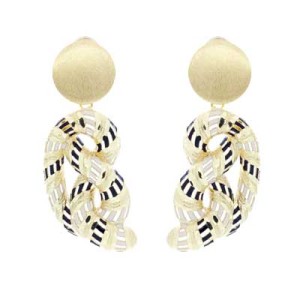 Goldara, 18K Serpent Knot Drop Earrings