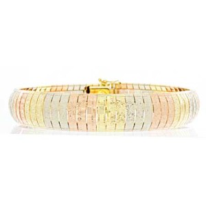 Goldara, 18K Geometric Omega Bracelet