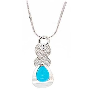 Goldara, 18K Turquoise Diamond Pendant