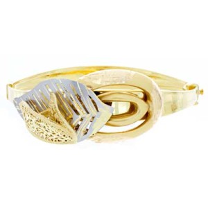 Goldara, 18K Leaf Bangle