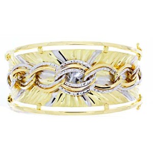 Goldara, 18K Two Tone Link Bangle