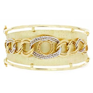 Goldara, 18K Two Tone Link Bangle