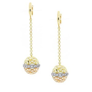 Goldara, 18K Venetian Ball Drop Earrings