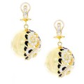 Goldara, 18K Paisley Dome Drop Earrings